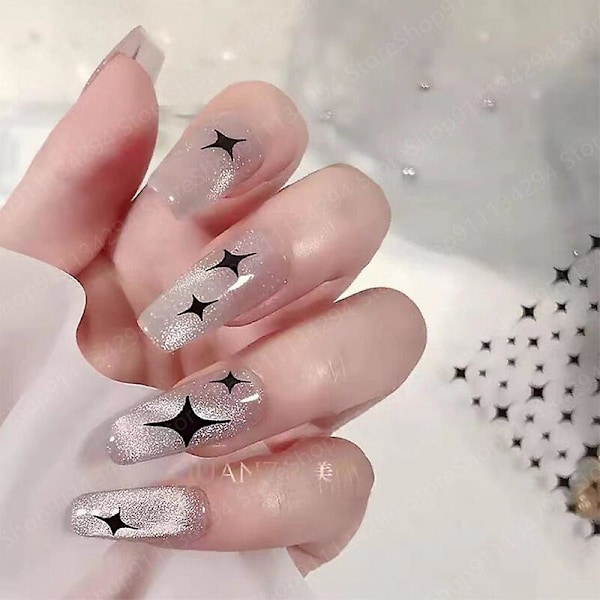 Diy Fashion All-match Hjärtkedja Kristall Fjärilsnål 3d Avtagbar Bärbar Falsk Manikyr Handgjord Brud Nagelfläck Smycken Present Leksak I XS