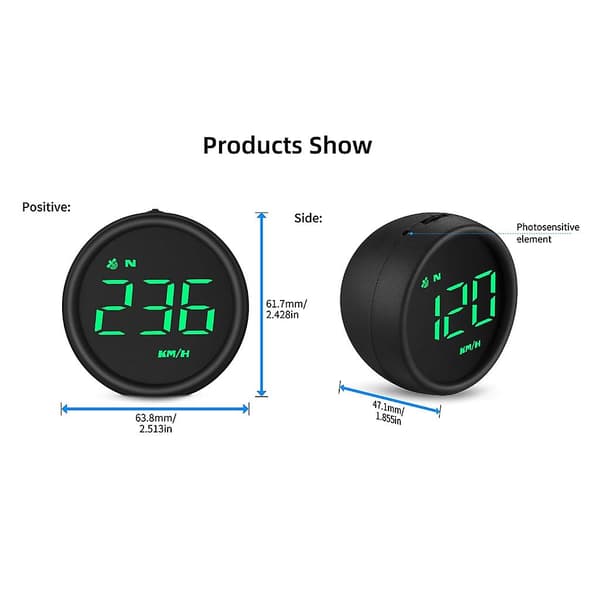 Gps Hud Digital Speed Mileage Meter Overspeed Auto Alarm Head Up Display