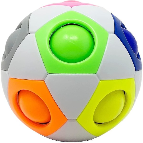 Magic Rainbow Ball Sensory Puzzle Pallo Fidget Toys Kuutiopeli Stressinlievijä lapsille ja aikuisille Lahjapakkaus Aivojumppa Pop (aloittelija - Tavallinen, 1kpl,