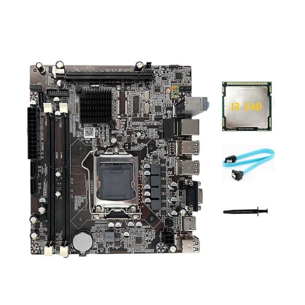 H55 Motherboard Lga1156 Supports I3 530 I5 760 Series Cpu Ddr3 Memory Motherboard+i3 540 Cpu+sata C