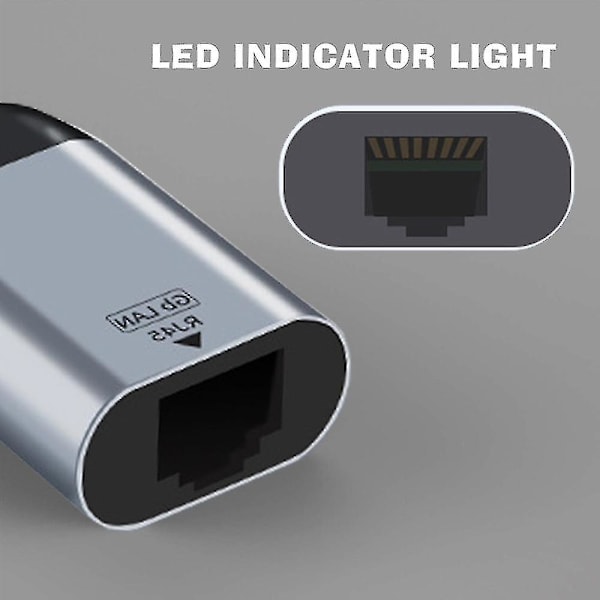 Usb C til Ethernet-adapter Usb-c til Rj45 Lan-nettverkskonverter