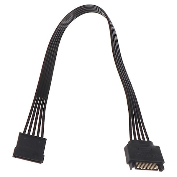 30 cm SATA 15-nastainen uros-naaraskaapeli HDD SSD:lle virransyötön jatkoksi
