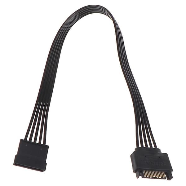 30cm SATA 15-pins Hann til Hunn Strømforlengelseskabel HDD SSD Strømledning SATA PC Strøm