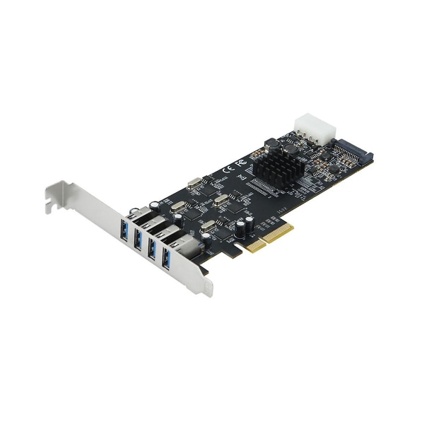 Pcie 4-porttinen Usb3.0 -laajennuskortti 20g Pci-e - 4-kanavainen Usb 3.0 -nousukortti Pci Express -sovitin C