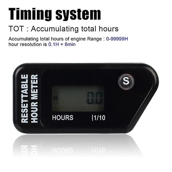 Langaton tärinän tuntimittari Auto Engine Timer Counter Gauge