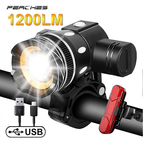 5000mAh LED Sykkellys Oppladbar Lampe MTB Sykkel Hodelykt Sykling Lommelykt For Sykkel Lanterne Sykkel Forlykt only front light