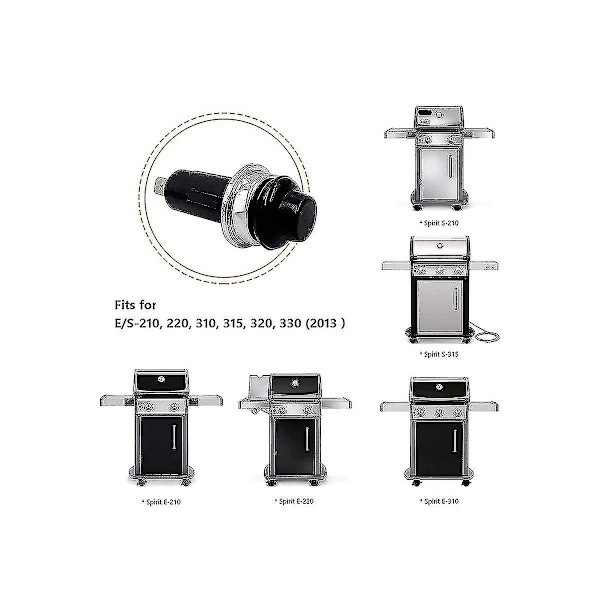 Black Friday 2x 66220 Tändknapp/strömbrytare kompatibel med Spirit E/s-210 220 310 315 320 330 Grillar, 7642 7643