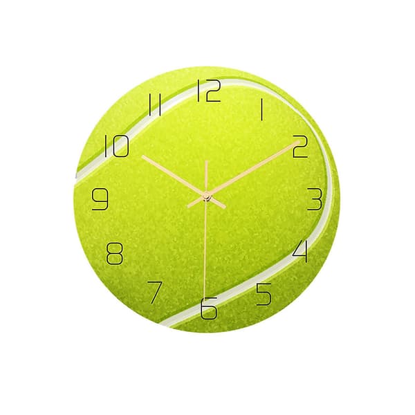 Rund Tennisutseende Väggklocka Mute Heminredning Väggklocka