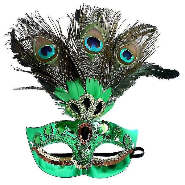 Masquerade Karnevalsball Forkledning Påfuglfjær Maske