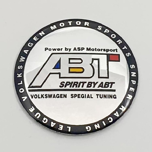 4 stk. 56mm 60mm 65mm ABT Logo Bilskive Center Hub Sticker Fælg Refit Badge Dæksler Emblem Dekoration Styling Biltilbehør abt silver zi 60mm wheel sticker