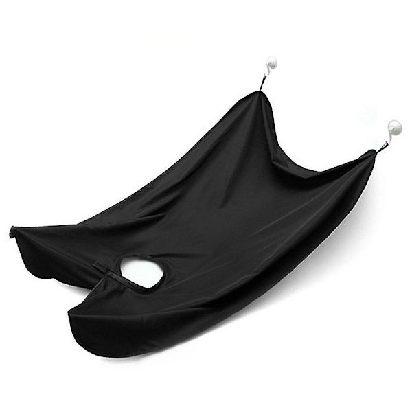 Förkläde för rakning och skägg - Samlar upp skägget - Barber Cape Svart 110x70cm