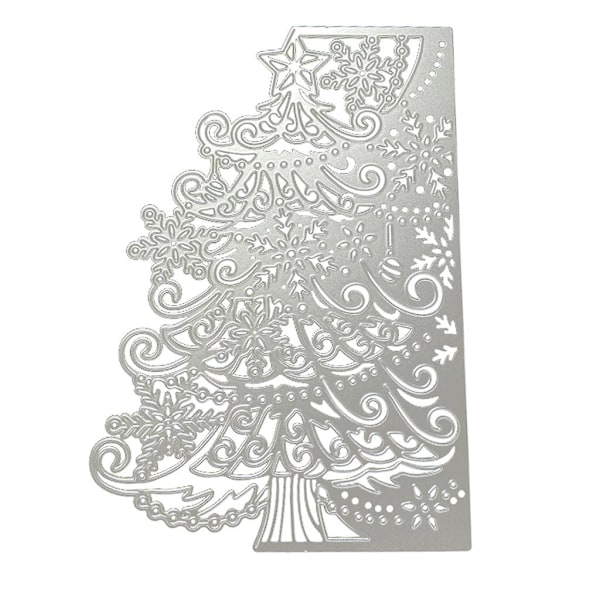 Xmas Tree Metal Skæredør Stencil Diy Scrapbooking Album Papirkort Skabelon