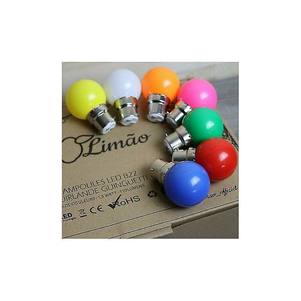 Set med 24 B22 LED-lampor utomhus Guinguette-girlang