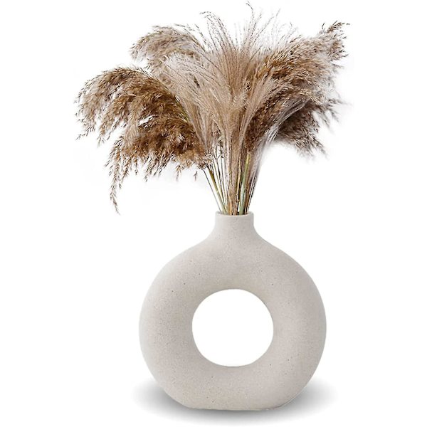 Modern Keramisk Vas, Heminredning Minimalistisk Deko Vit Vegetarisk Keramisk Blomkruka