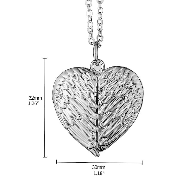 Hjerte Sublimering Custom Photo Printable Halskæder Angel Wing Vedhæng Ornamenter