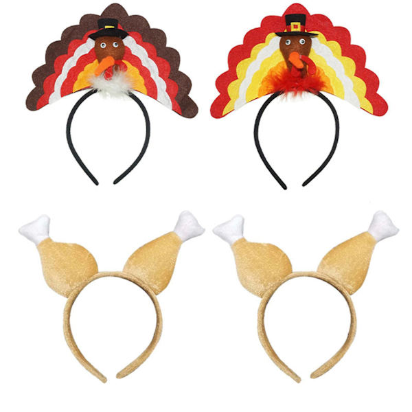 Thanksgiving Kalkun Hodebånd Morsom Stor Kylling Hode Spenne Cosplay Fest Scene Ytelse Rekvisitter Thanksgiving Kalkun Hode Spenne
