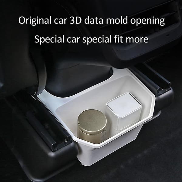 For Model 3 Model Y Bakre Midtkonsoll Organizer Box Bakre Midtre Bilbrett Bakre Midtlagring Rosa