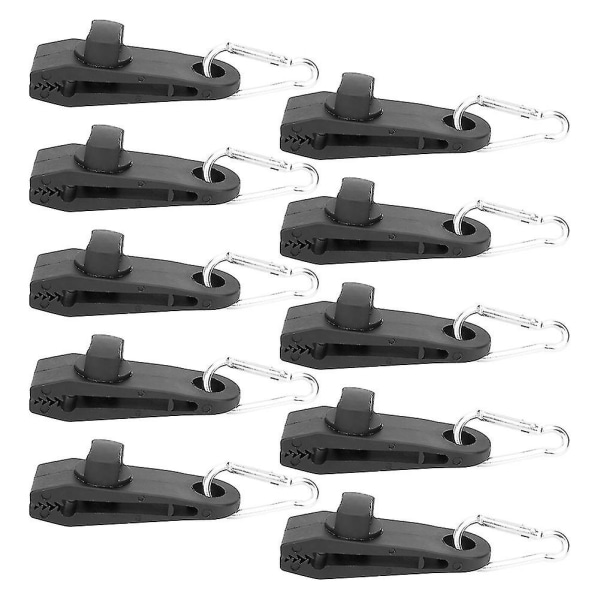 Outdoor Tent Retaining Clips Windproof Fixing Clamp - With Carabiners Accessories For Camping, Awning, Caravan