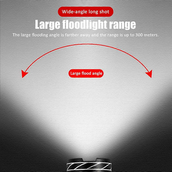 5000 mAh LED-pyörävalo Ladattava Lamppu MTB-pyörän Etuvalo Pyöräilytaskulamppu Pyörän Lyhty Pyörän Etuvalo only front light