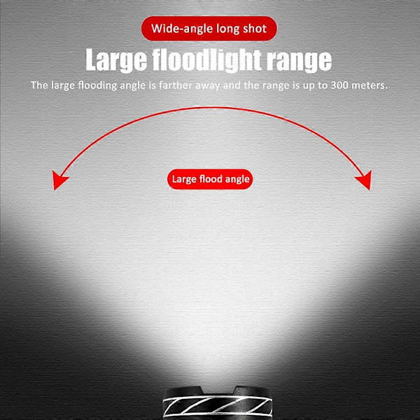 5000mAh LED Sykkellys Oppladbar Lampe MTB Sykkel Hodelykt Sykling Lommelykt For Sykkel Lanterne Sykkel Forlykt only front light