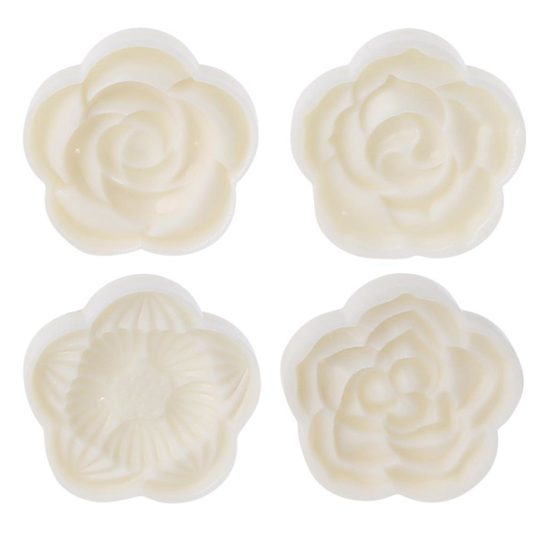 Plastik Månekageform 50g Blommestempel Kageform Kageform Form DIY Fondant Bageværktøj