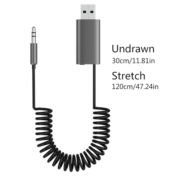 Bluetooth-kompatibel 5.1-adapter 3,5 mm lydmodtager-sender 2 i 1-adapter