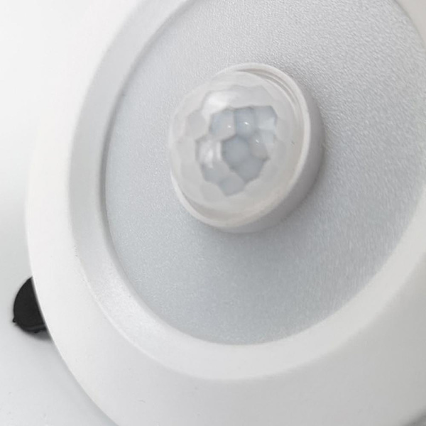 Radar Nedlys, Led Menneskelig Sensor Detektor Rund 5w Tak Nedlys (2 Stykker) Hvit