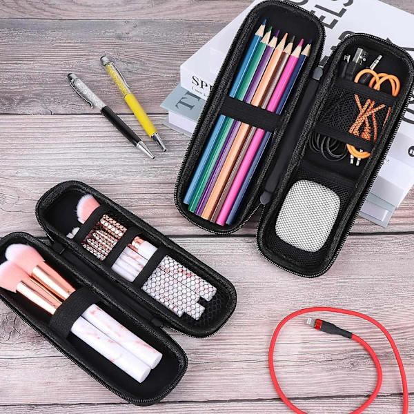 Sæt med 2 penneetuier i penneetui til fyldepen, kuglepen, stylus stylus, touch