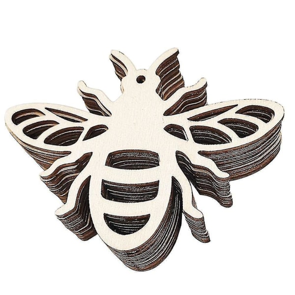 20 st ihåliga träskivor hantverkshängen Bee-tema trähängen