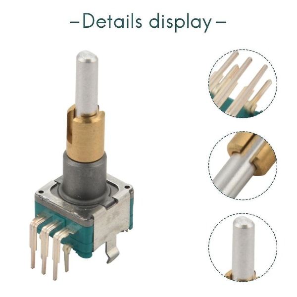 Ec11ebb24c03 Dubbelaxlig Encoder med Switch 30 Positioneringsnummer 15 Pulspunkthandtag 25mm
