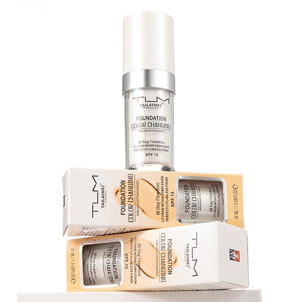 TLM fargeendrende foundation SPF15, feilfri langvarig flytende foundation