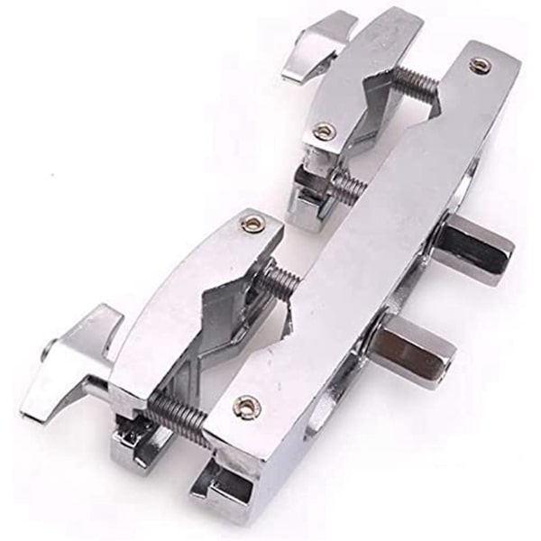 Trummskruv 2 Hål Silver Multi Clamp För Trummor Cymbaler Musikinstrumentdelar