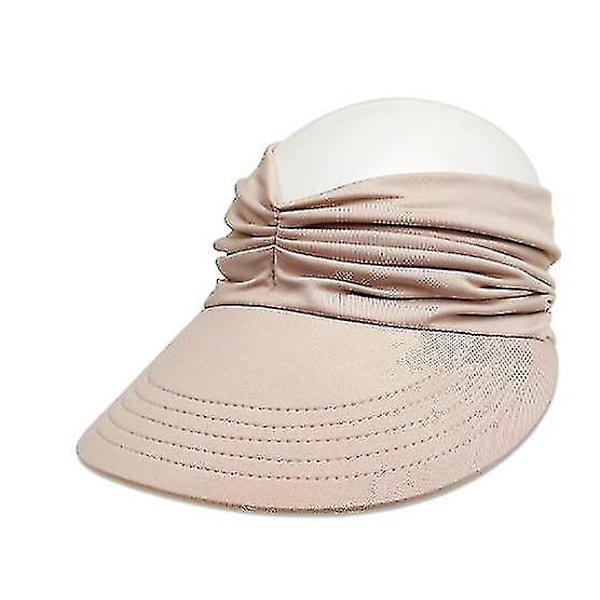 Women Sport Sun Visor Hats, Empty Top Baseball Sun Cap, Wide Brim Elastic Womens Sunhats With Uv Protection