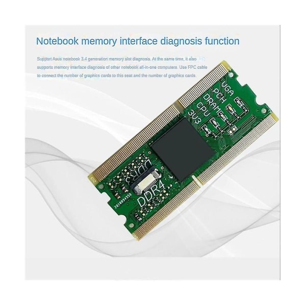 Bærbar/stationær computer bundkort hukommelsesstik diagnostisk analysator testkort notesbog til Ddr3/4