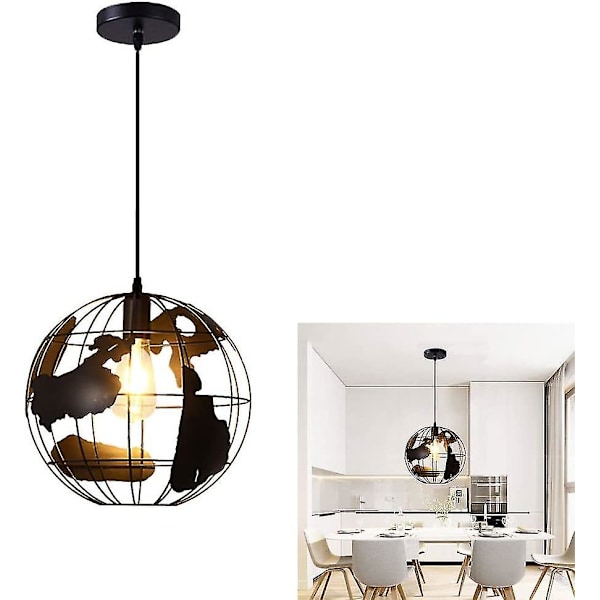 Retro Hänglampa Tak Metall Inomhus Industriell Hänglampa Armaturer E27 Kreativ Globus Kronljus Jord Kronljus För Vardagsrum Sovrum Hotell