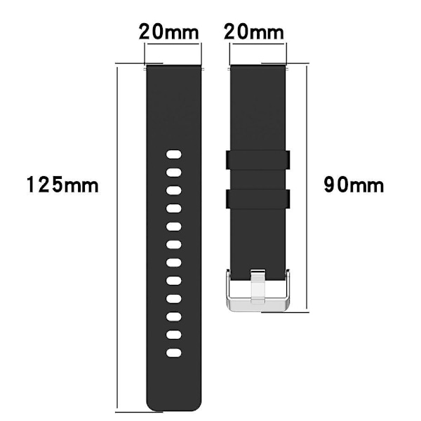 Amazfit Bip3:lle virallinen hihna, hopea ruostumattomasta teräksestä valmistettu solki, ranneke Amazfit Bip3:lle