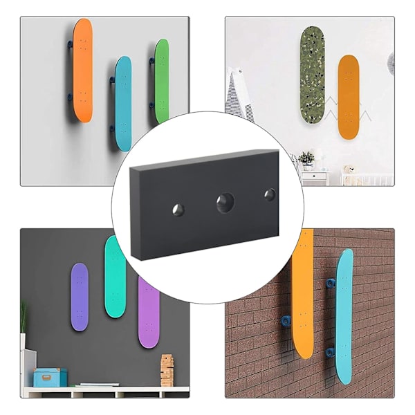 6 stk. Skateboard Flydende Dæk Display Vægmontering Rack Holder Hanger Fit Home Storage Display