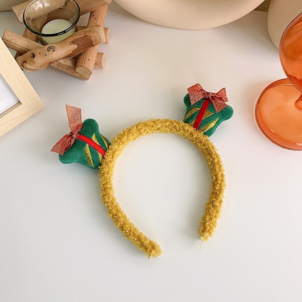 Sööt Plush-hirven pääpanta naisille joulumekkoon, korkea kallohirven pääpanta, piparkakkumies, syksy ja talvi, kasvojenpesu hiusneula santa claus