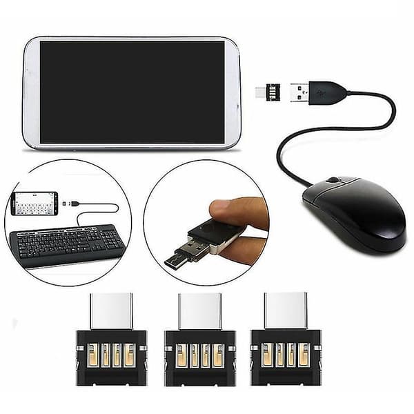 10 kpl USB-C 3.1 Type C - USB OTG -sovitinliitin, tukee Type-C -yhteensopivaa älypuhelinta USB Fla
