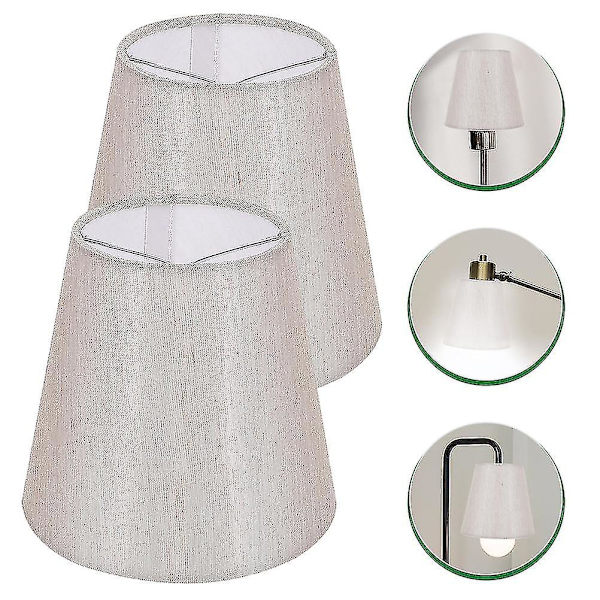 Liten lampskärm klämma på inomhus lampskärm retro skrivbordslampa skärm-2-pack