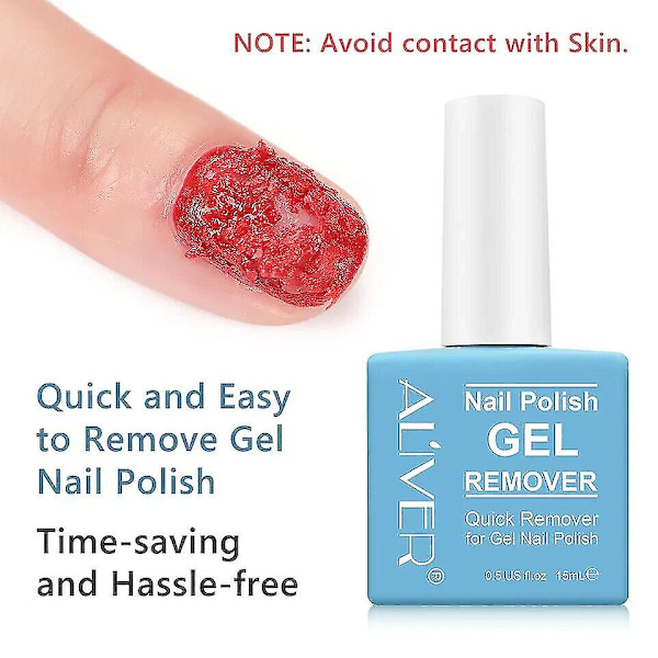 15ml Magic Neglelakkfjerner Burst Neglelakk Soak Off Manikyrverktøy Semi Permanent Lakk Polish Remover Gel Magic Burst