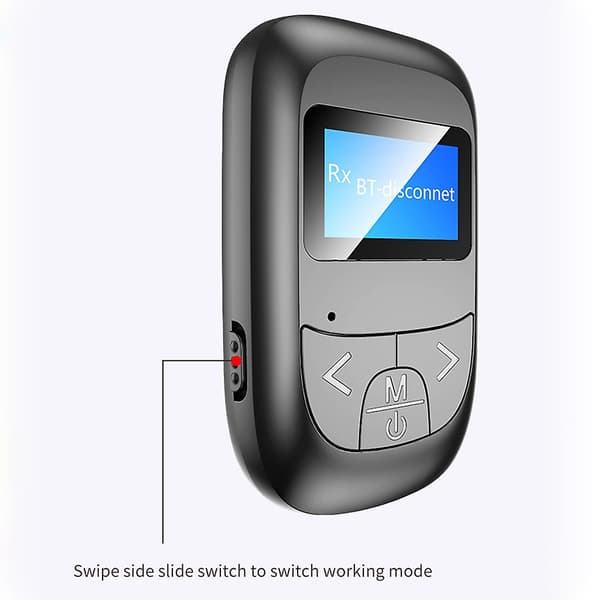 Lcd trådløs Bluetooth-kompatibel 5.0 sender mottaker 3,5 mm lydadapter