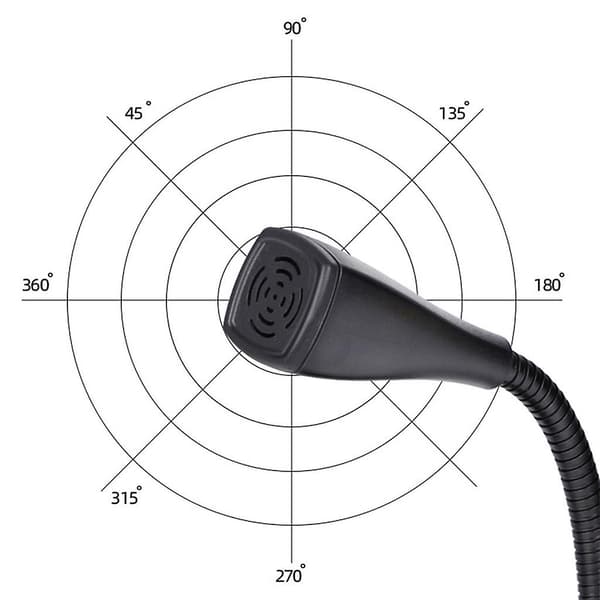 Usb-ansluten extern mikrofon med hållare Omnidirectional brusreducerande mikrofon