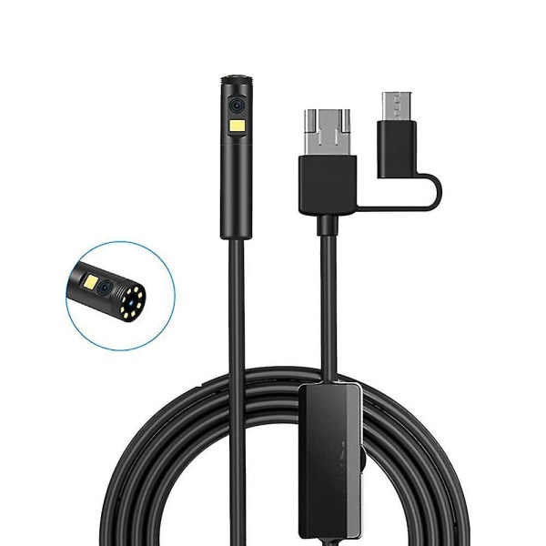 Hd 1080p Dual Lens Endoskop Kamera 9 Soft Wire Usb Type-c Pc Ip68 Vandtæt rørledningsinspektion B