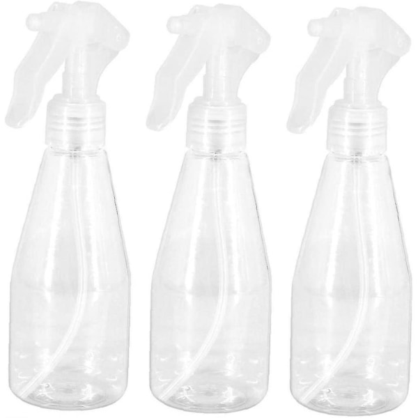 3 st kosmetiska sprayflaskor i återanvändbar plast transparent spray Mr. Trigger Main (200 ml)