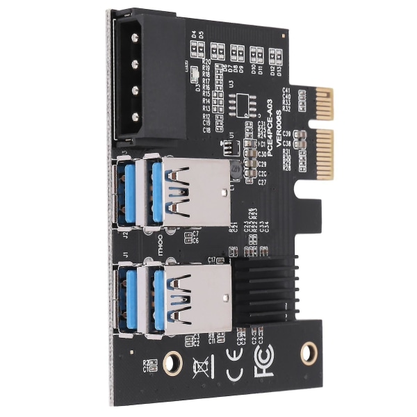 Pci-e 1-portars dubbelskikts Usb3.0-expansionskort för Btc-gruvarbetare