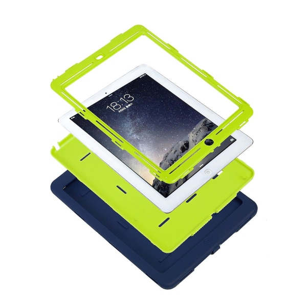 Hybridgummi Stötsäker kraftigt hårt case cover för Apple Ipad Air 1 2