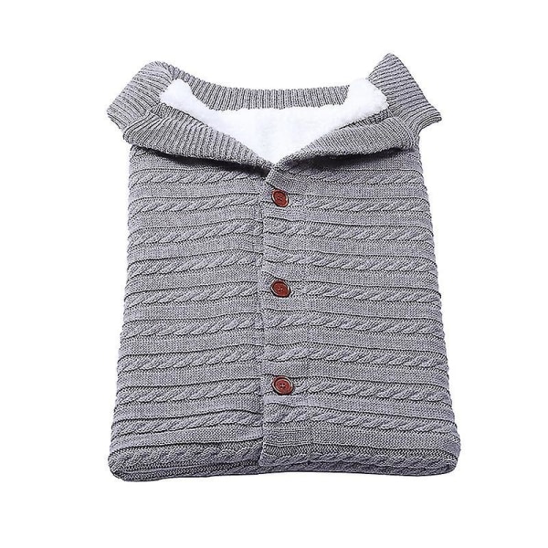 Baby Swaddling Wrap i Ull, Stickad, Tjockare, Varm Sovsäck