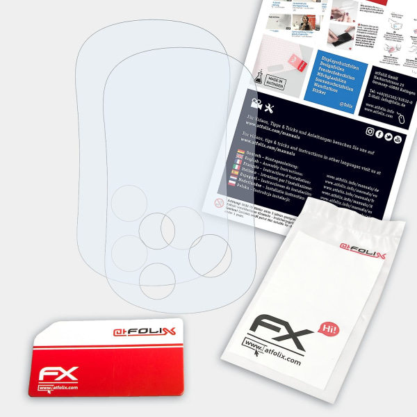atFoliX 2x skyddsfolie kompatibel med OneTouch Ultra Plus Flex Displayskyddsfolie klar