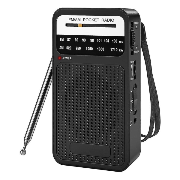Am Fm Pocket Radio, Transistor Radio Med Högtalare, Hörlursuttag, Bärbar Radio För Inomhus, O